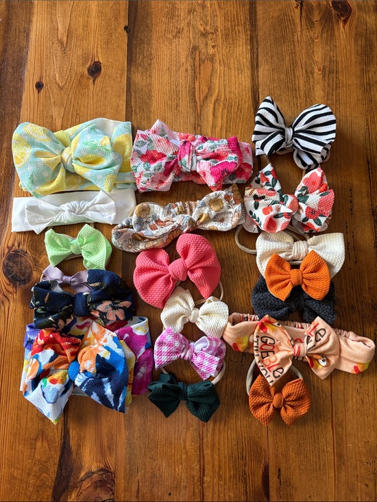 Other - Boutique Assorted Baby Bow Headbands Set - Multi Color